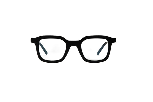 Matte black square blue light blocking glasses and reading glasses for men and women