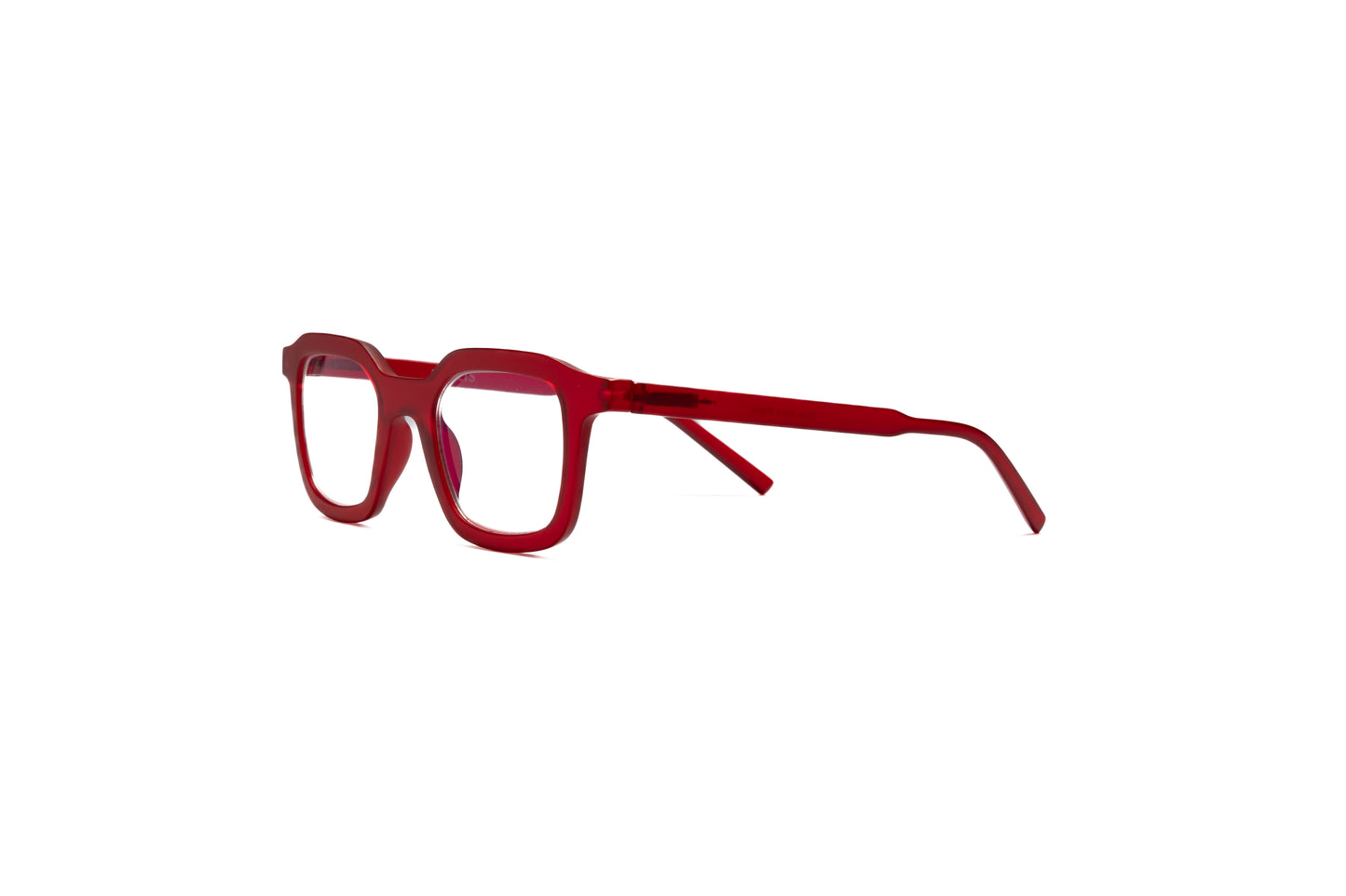 Ibiza Blue Light Glasses in Red – Matte unisex frames for digital eye strain relief or reading support