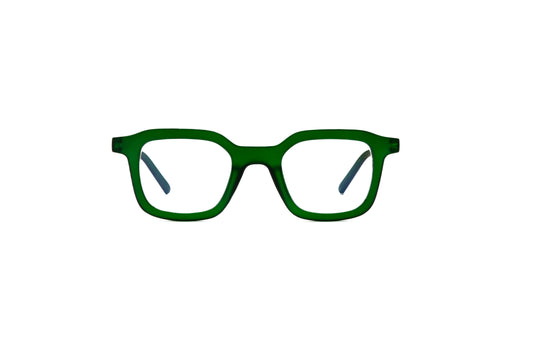 Ibiza Green Blue Light Blocking Glasses – Unisex matte reading glasses for eye strain relief, stylish screen protection eyewear, computer glasses with magnification option