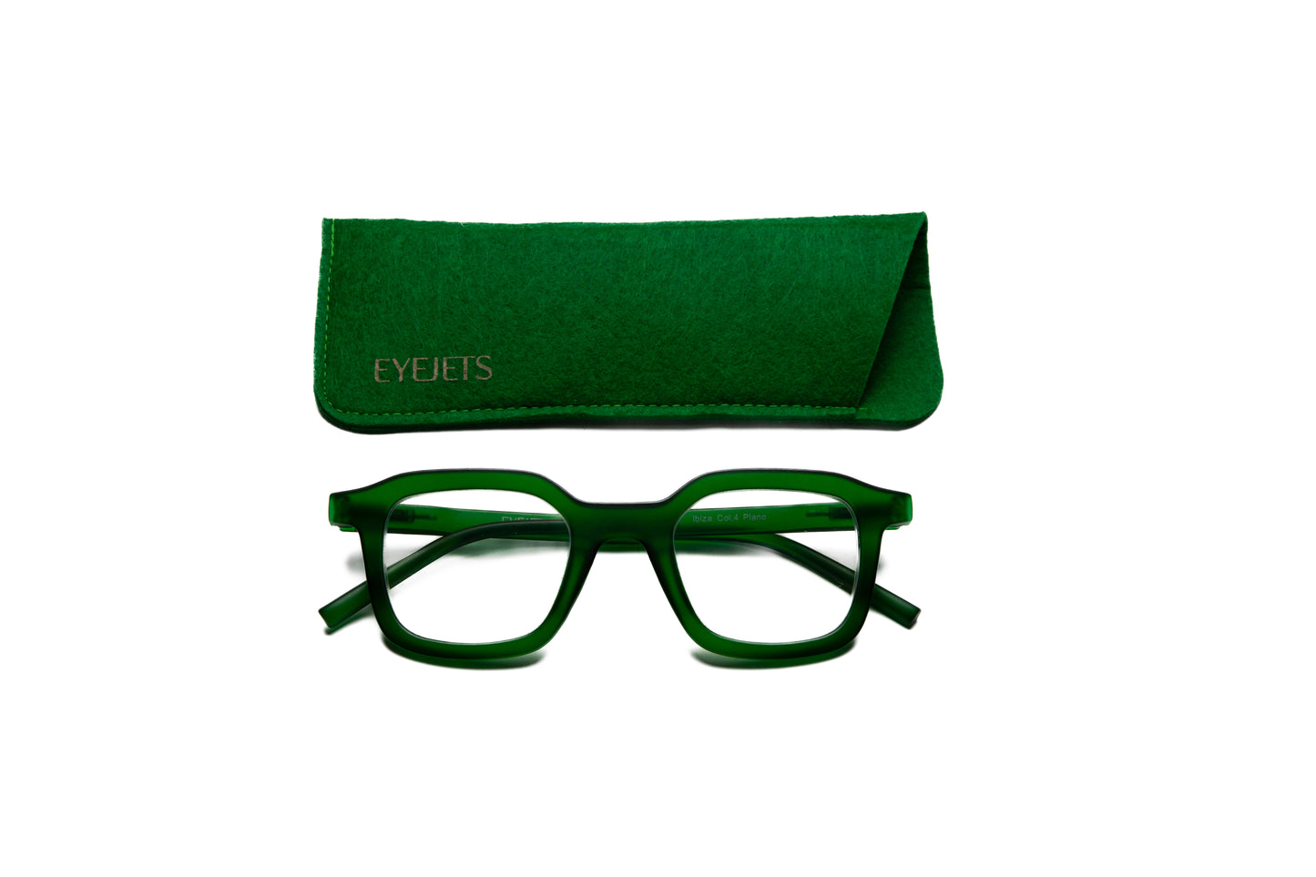 Ibiza Green Blue Light Blocking Glasses – Unisex matte reading glasses for eye strain relief, stylish screen protection eyewear, computer glasses with magnification option