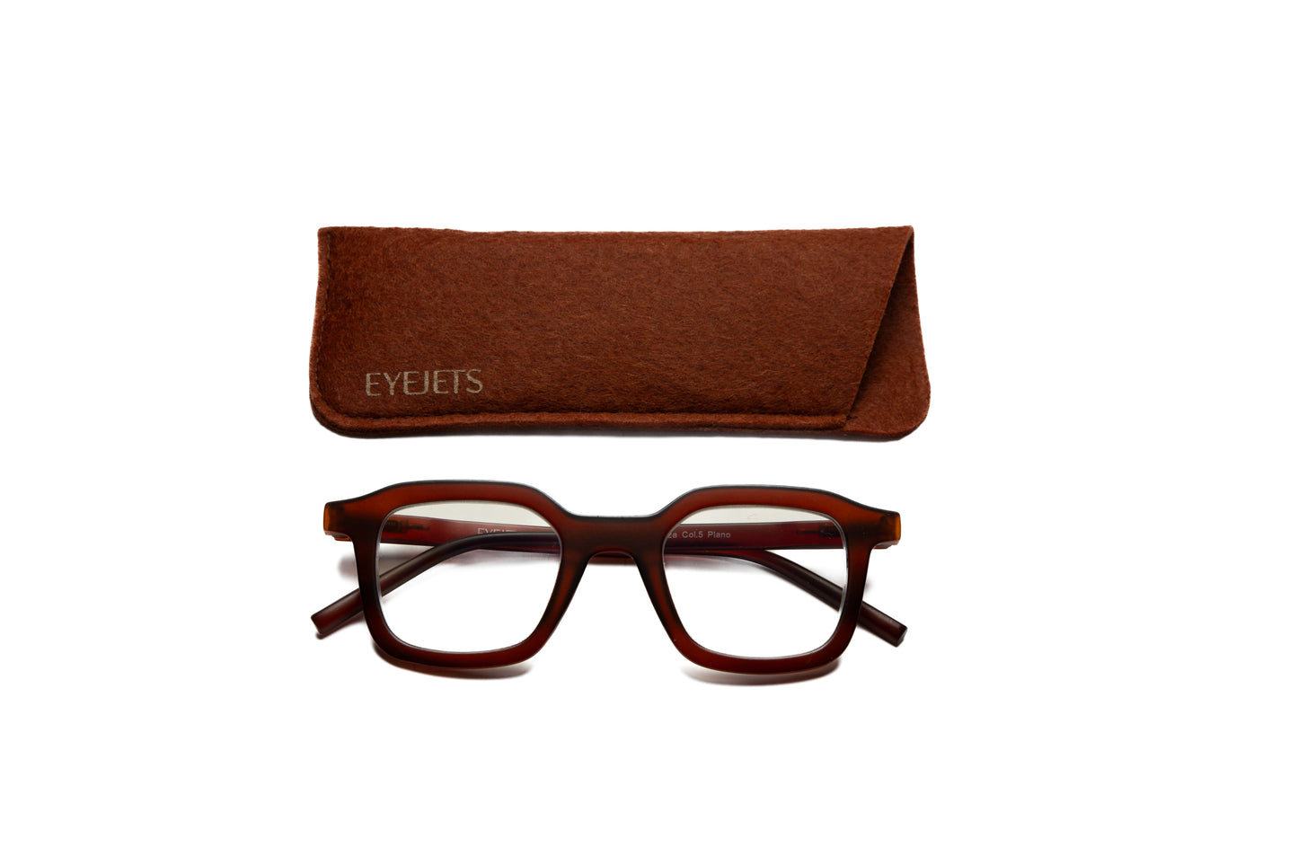 Ibiza Brown Blue Light Blocking Glasses – Matte unisex reading and computer glasses for digital eye strain relief, stylish screen time eyewear, blue light filter glasses for men and women