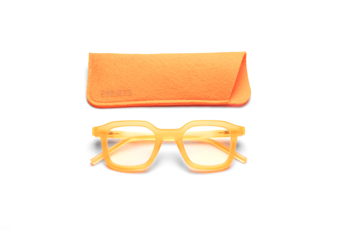 Ibiza Neon Orange Blue Light Blocking Glasses – Matte unisex vibrant reading and computer glasses for digital eye strain relief, bold screen protection eyewear, blue light filter glasses for gamers and office use