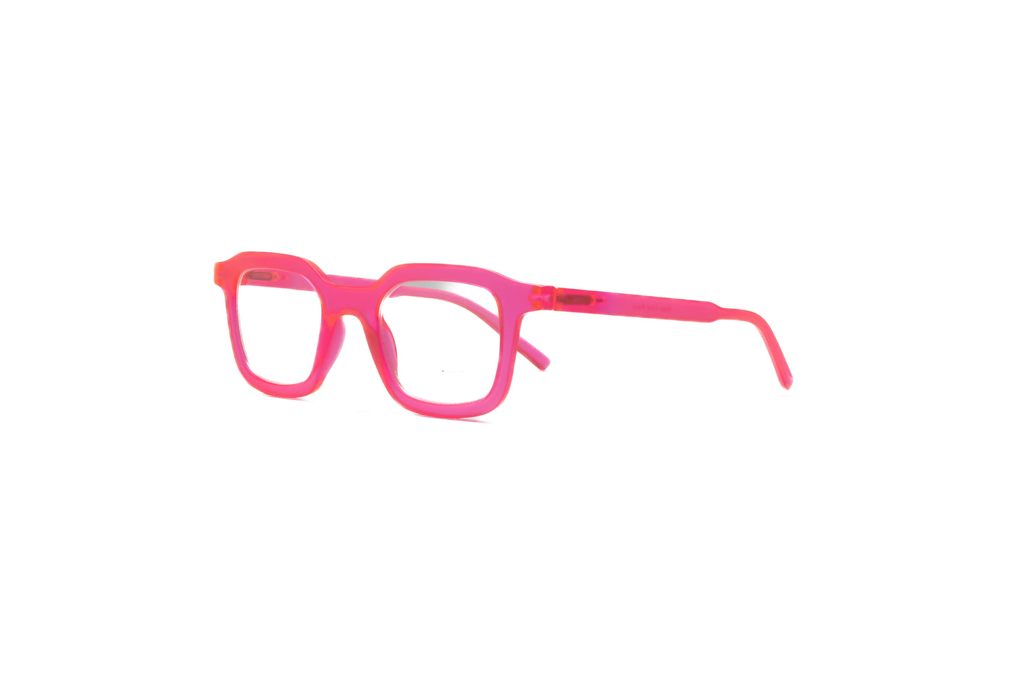 Ibiza Neon Pink Blue Light Blocking Glasses – Matte unisex vibrant reading and computer glasses for eye strain relief, stylish screen protection eyewear, blue light filter glasses for digital device use