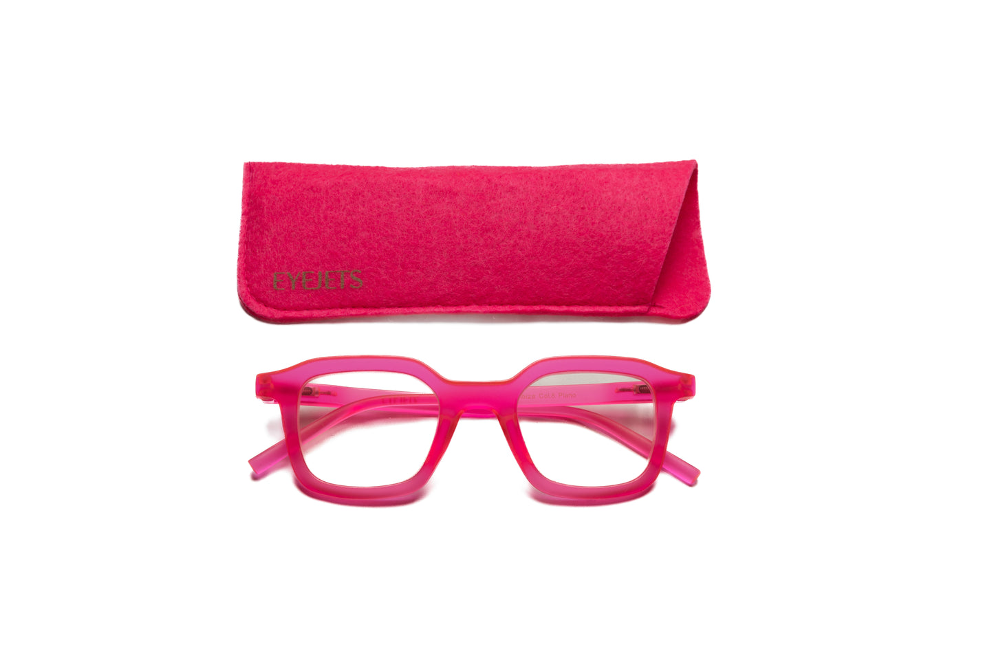 Ibiza Neon Pink Blue Light Blocking Glasses – Matte unisex vibrant reading and computer glasses for eye strain relief, stylish screen protection eyewear, blue light filter glasses for digital device use