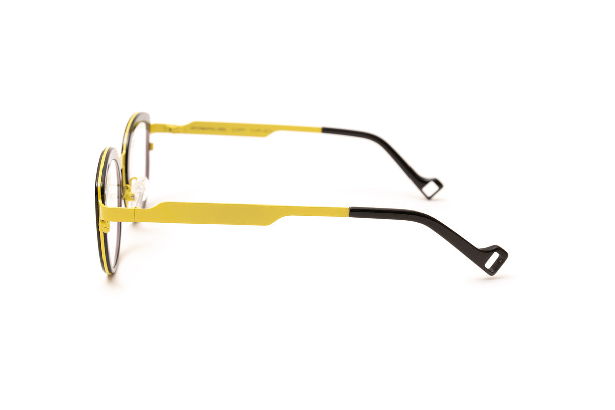 HARBOUR Black & Yellow Designer Cat Eye Reading Glasses, Blue Light Glasses