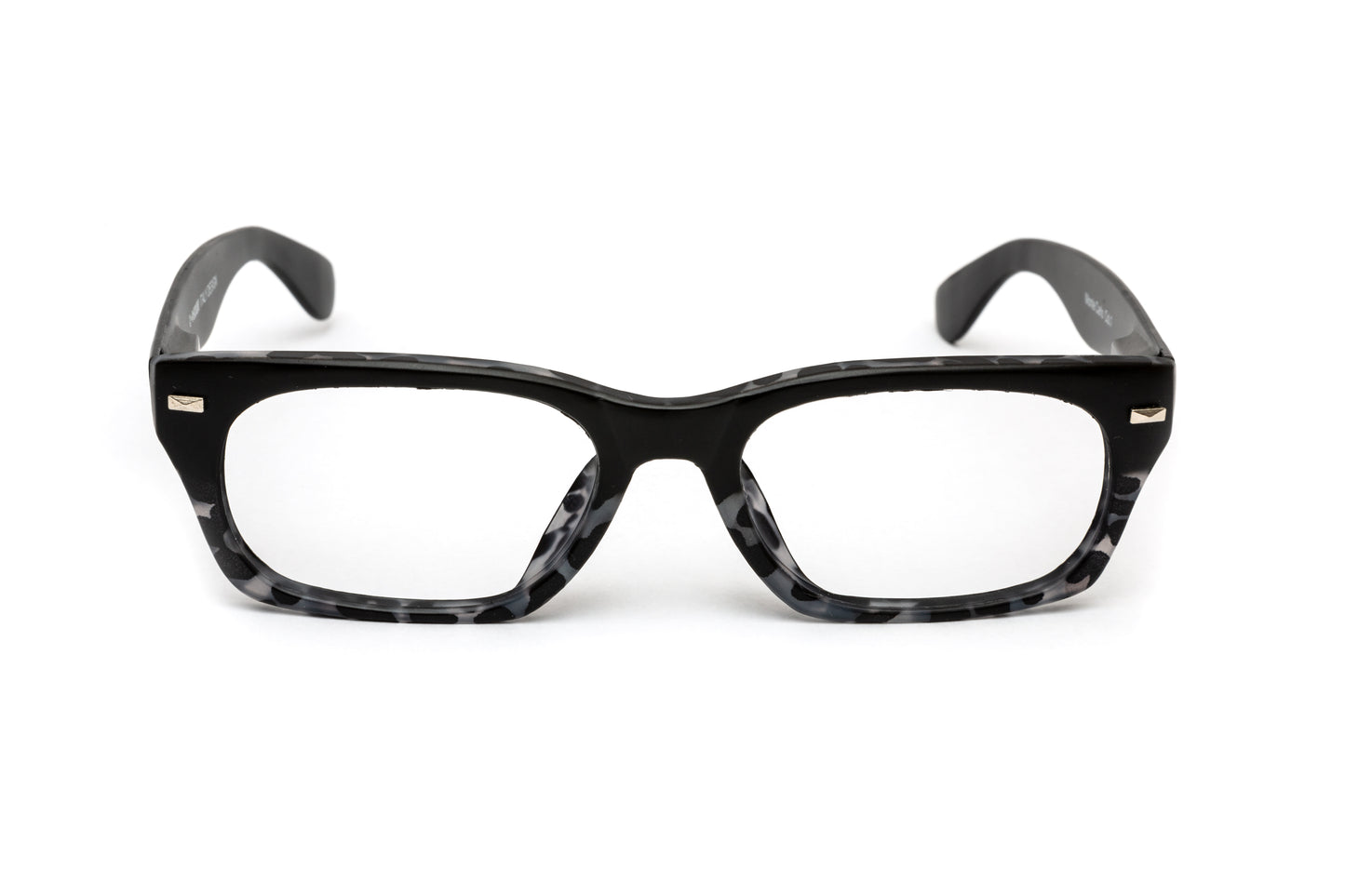 Best designer wayfarer reading glasses for men and women with a grey tortoise design and black temples