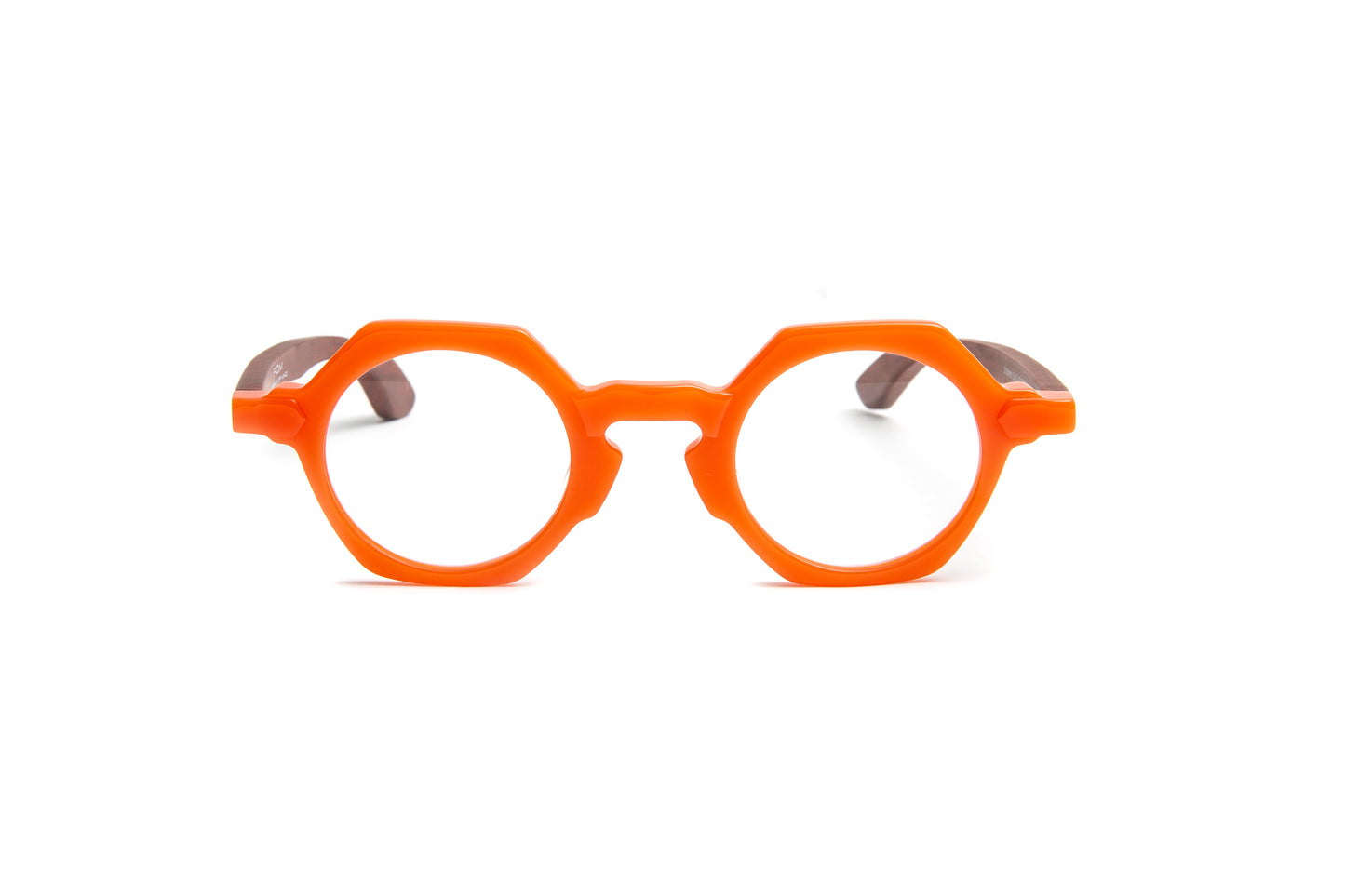 Round orange pantos reading glasses with cherry wood temples for men and women, designer luxury readers, chic reading glasses