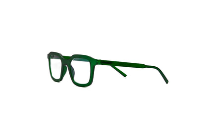 Ibiza Green Blue Light Blocking Glasses – Unisex matte reading glasses for eye strain relief, stylish screen protection eyewear, computer glasses with magnification option