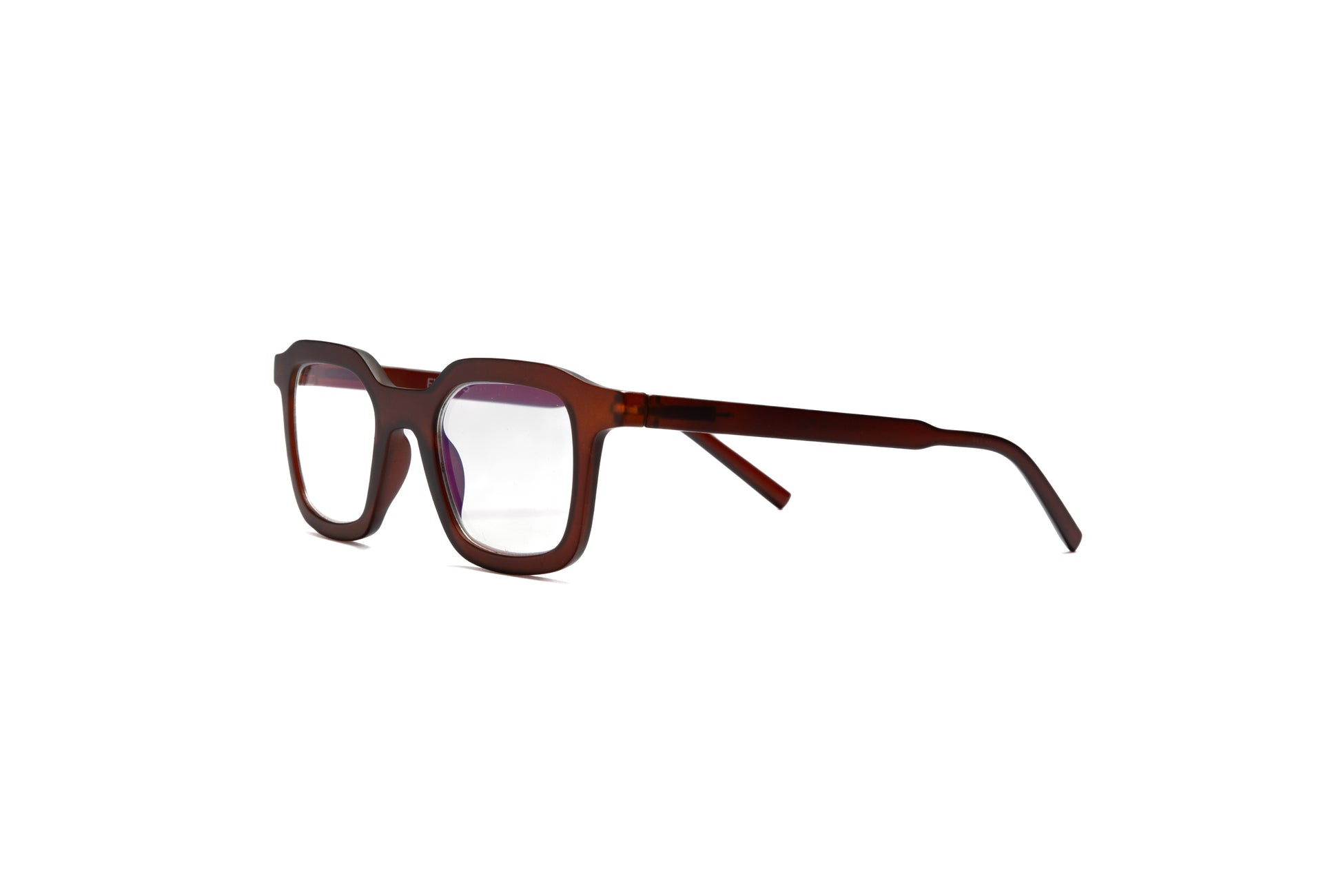 Ibiza Brown Blue Light Blocking Glasses – Matte unisex reading and computer glasses for digital eye strain relief, stylish screen time eyewear, blue light filter glasses for men and women