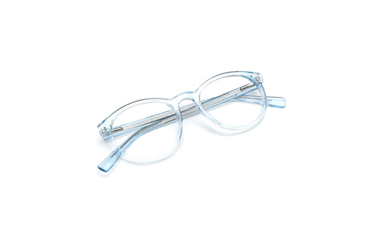 Malibu Crystal Blue Round Reading Glasses